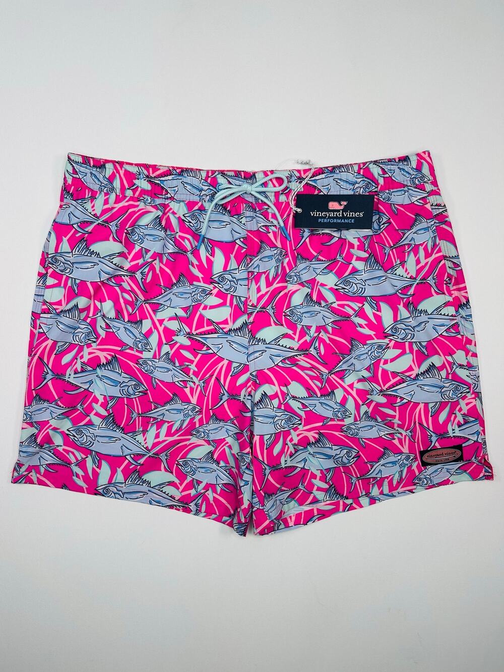 Vineyard Vines 7 Inch Fish Printed Chappy Swim Trunks Size XL - NWT